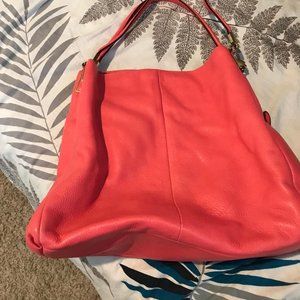 Coral Pink Hobo Coach Bag